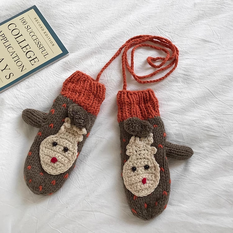 Reindeer Crochet Mittens (10 Colors)