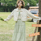 Flowers In The Wind Denim Jacket (Cream)