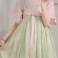Peach Willow Qixiong Dress (Pink/Green)