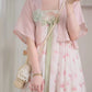 Sweet Rose Qixiong Dress (Pink/White)