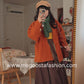 Fruity Fuzz Cross Collar Jacket & Mamianqun Set (2 Colors)