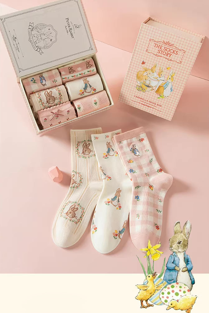 Peter Rabbit Socks Gift Box (Pink)
