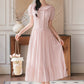 Blossom Tea Midi Dress (Pink)