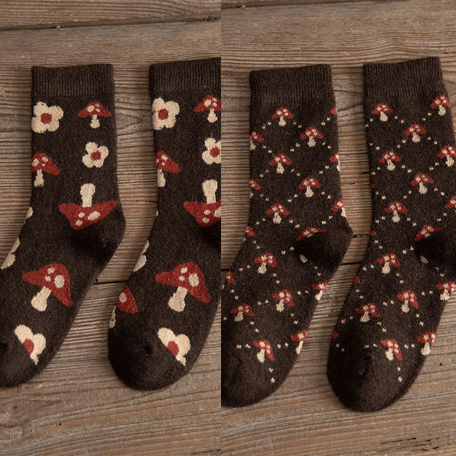 Funky Mushroom Socks (6 Styles)