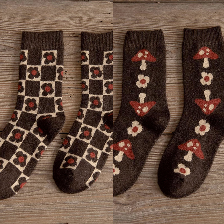 Funky Mushroom Socks (6 Styles)