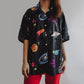 Space Travels Button Up Shirt (Black)