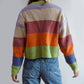 Earthy Stripe Cropped Cardigan (Multicolored)
