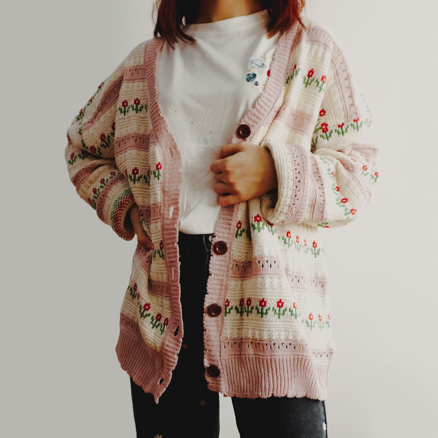 Floral Stripe Cardigan (2 Colors)