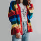 Rainbow Knitted Cardigan (Multicolor)
