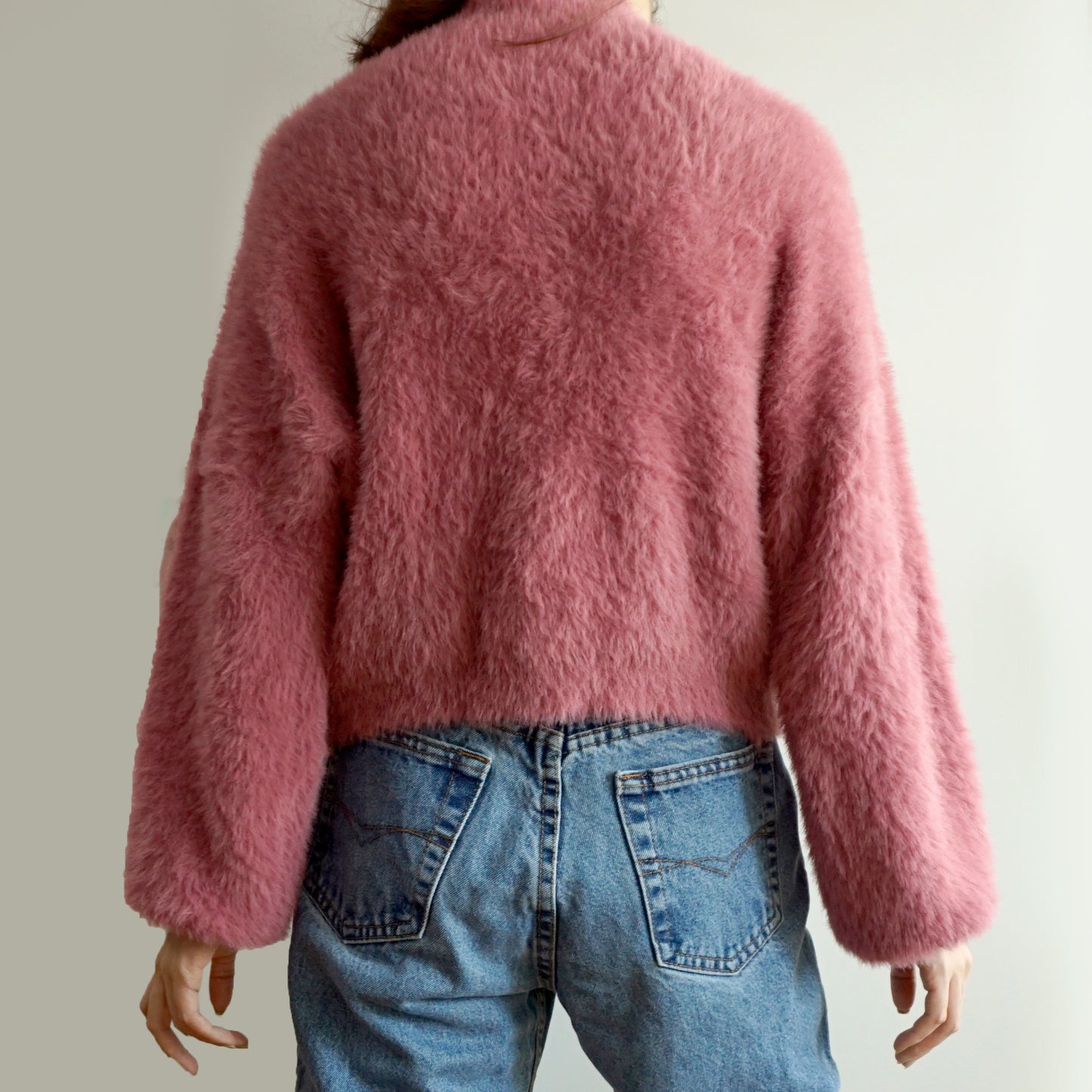 Fuzzy High Neck Sweater (6 Colors)