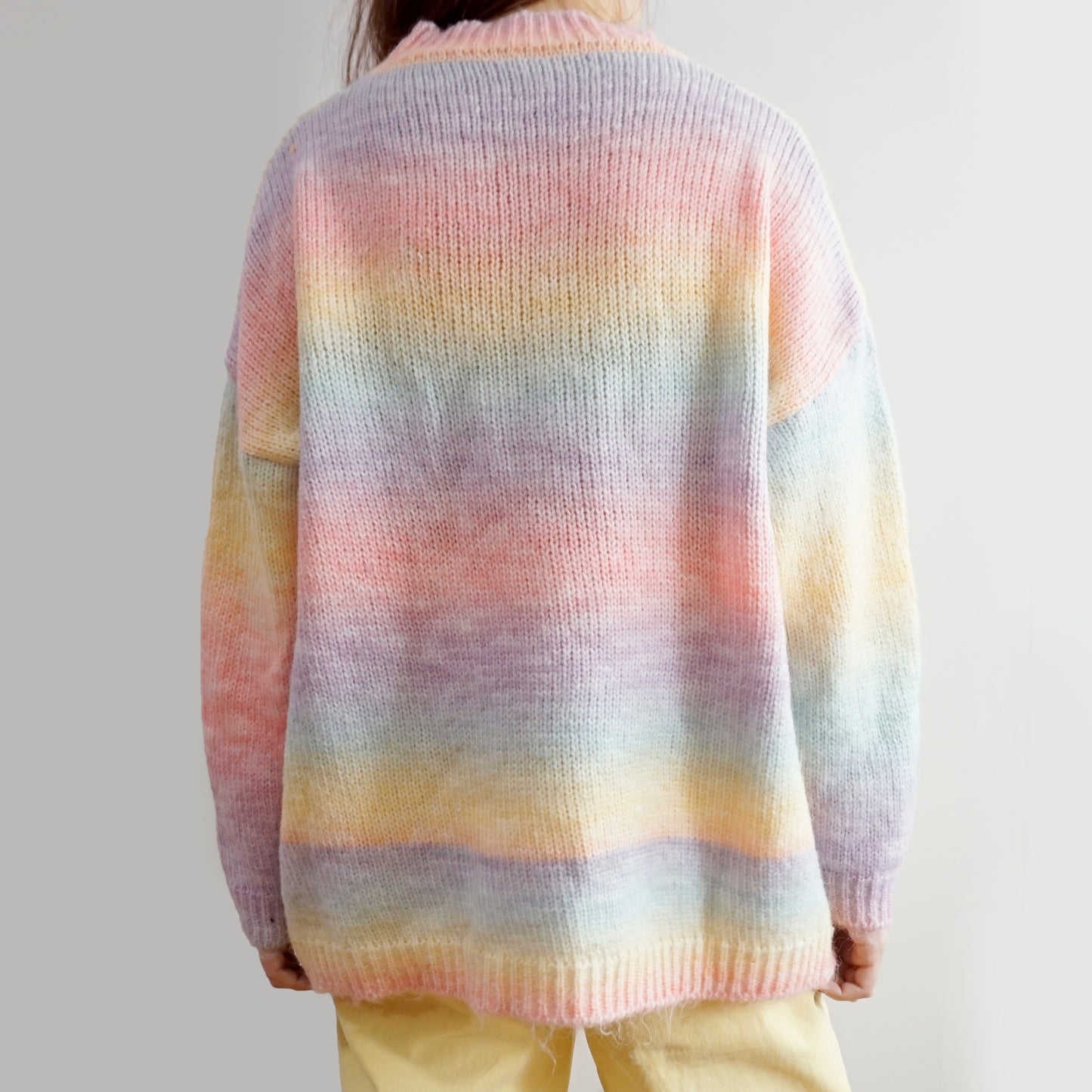 Pastel Ombre Stripe Sweater (Rainbow)