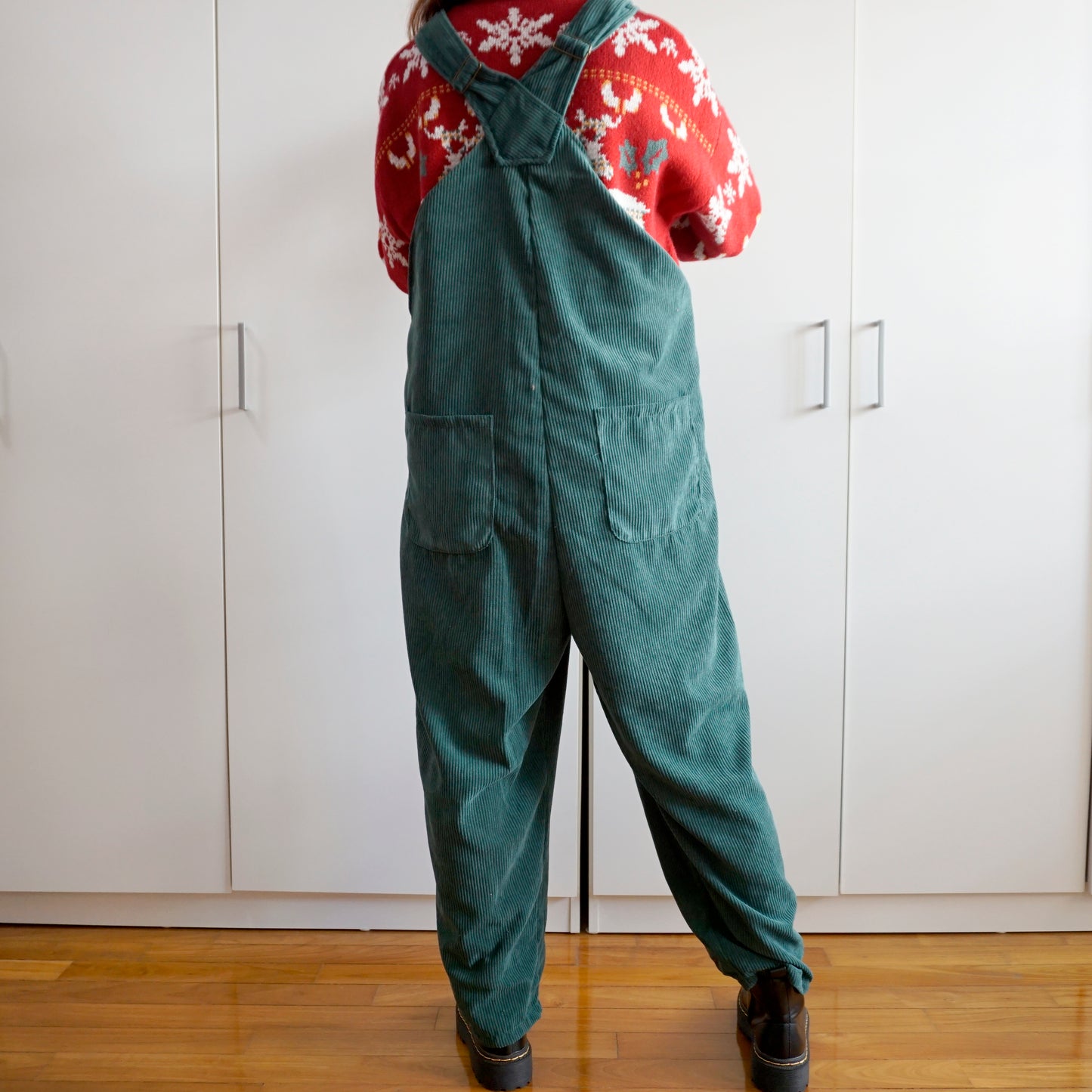 Corduroy Overalls (Forest Green)