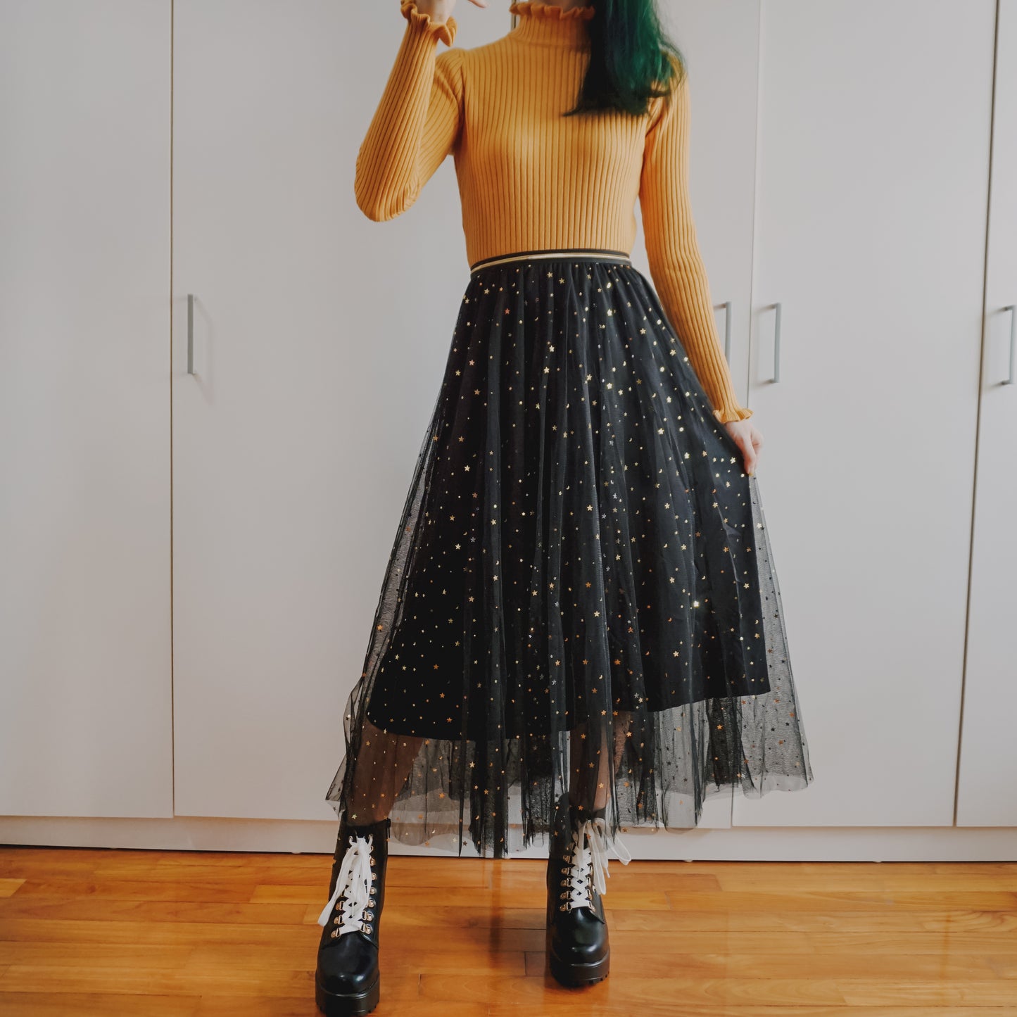 Moon & Star Tulle Midi Skirt (5 Colors)