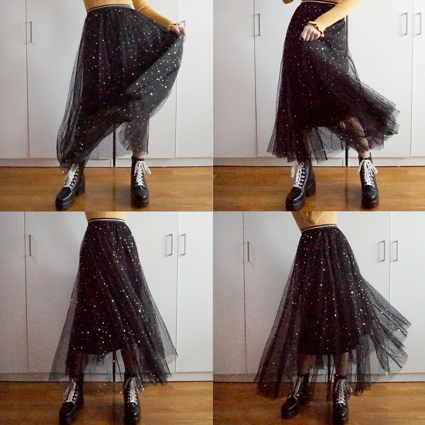 Moon & Star Tulle Midi Skirt (5 Colors)