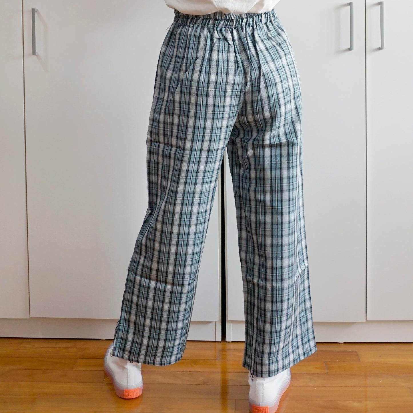Pull-On Plaid Pants (7 Colors)