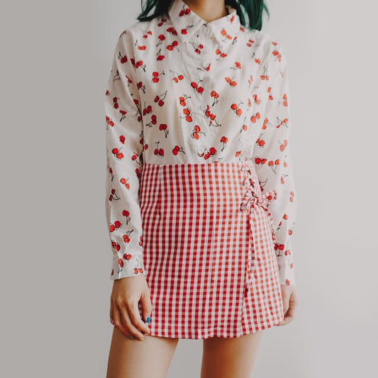 Cherry Button Up Shirt (2 Colors)