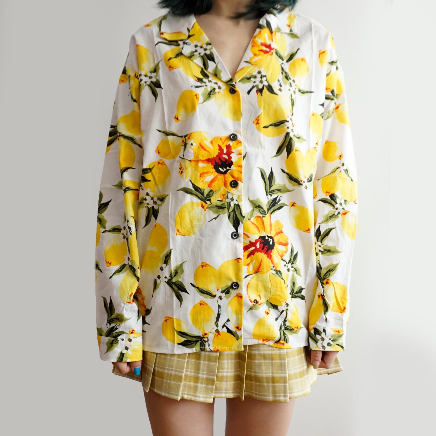 Lemon Flower Button Up Shirt (2 Colors)