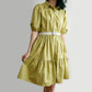 Puff Sleeve Tiered Shirt Dress (5 Colors)