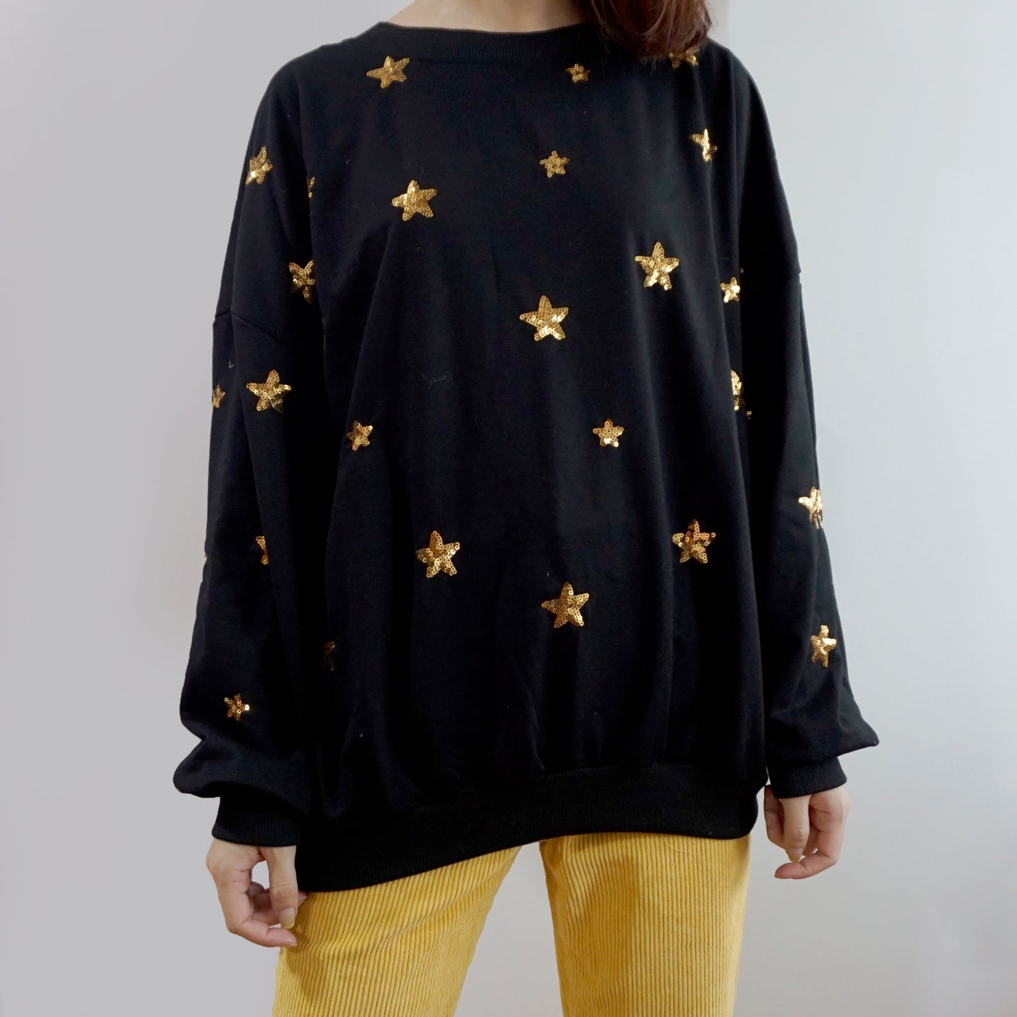 Starry Sequin Sweater (Black)