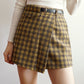 Asymmetrical Tweed Plaid Shorts (4 Colors)