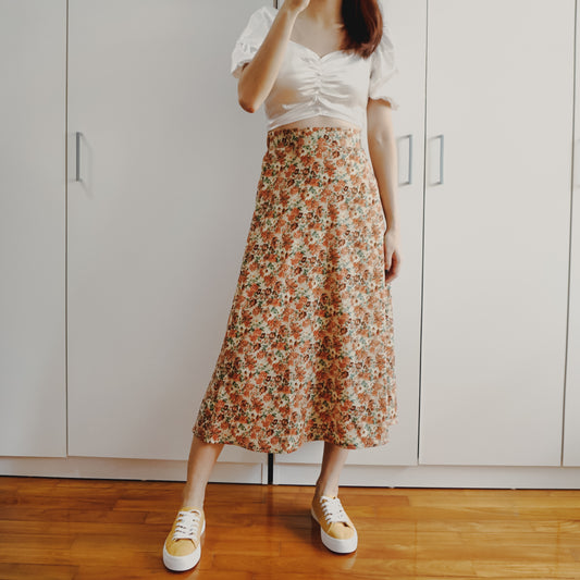 Floral Midi Skirt (2 Colors)