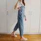 Butterfly Denim Overalls (Medium Blue)
