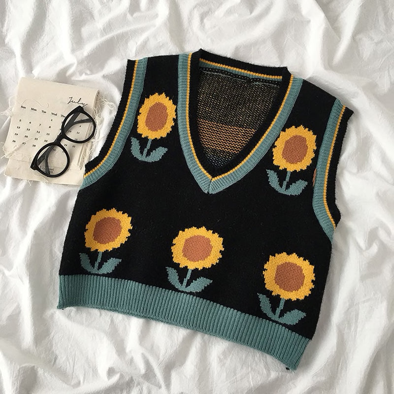 Sunflower Sweater Vest (3 Colors)