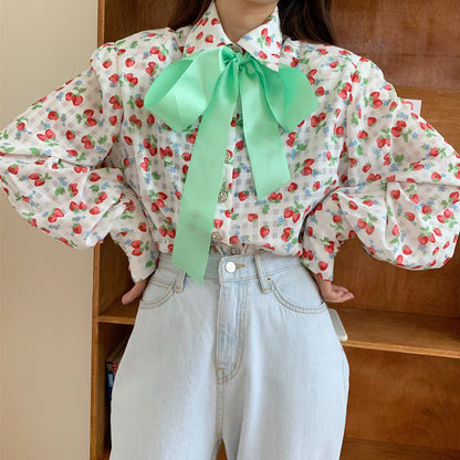 Strawberry Gingham Button Up Shirt (2 Styles)