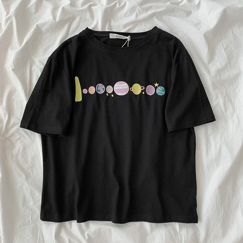 Solar System Embroidered Shirt (3 Colors)