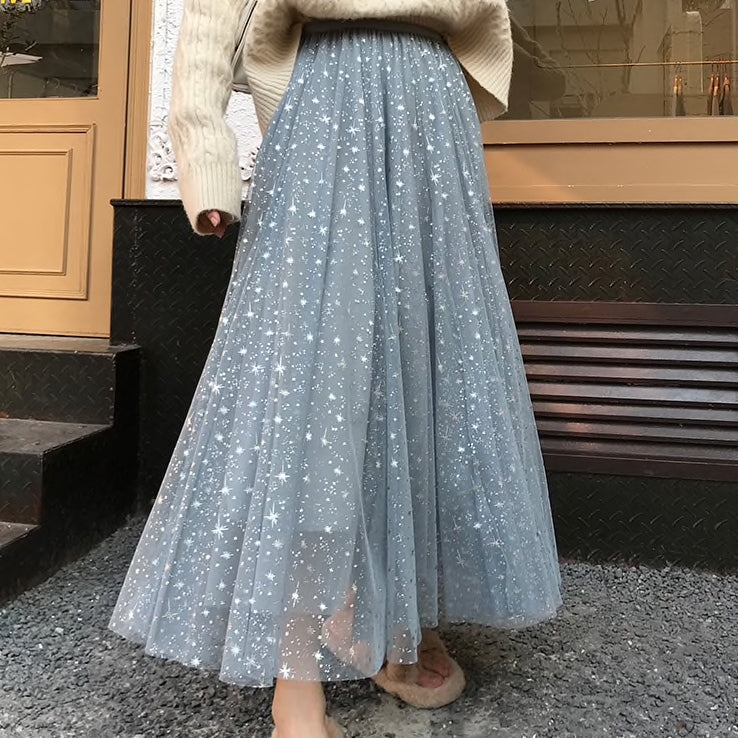 Tulle star midi skirt sale