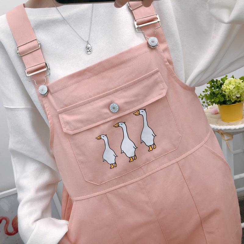 Three Little Geese Overalls (5 Colors)