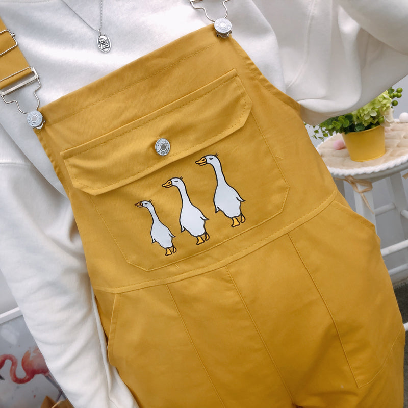 Three Little Geese Overalls (5 Colors)