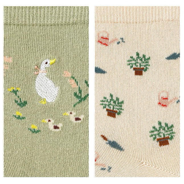 Duck Garden Sock Set (Green)
