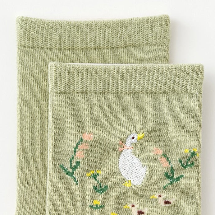 Duck Garden Sock Set (Green)