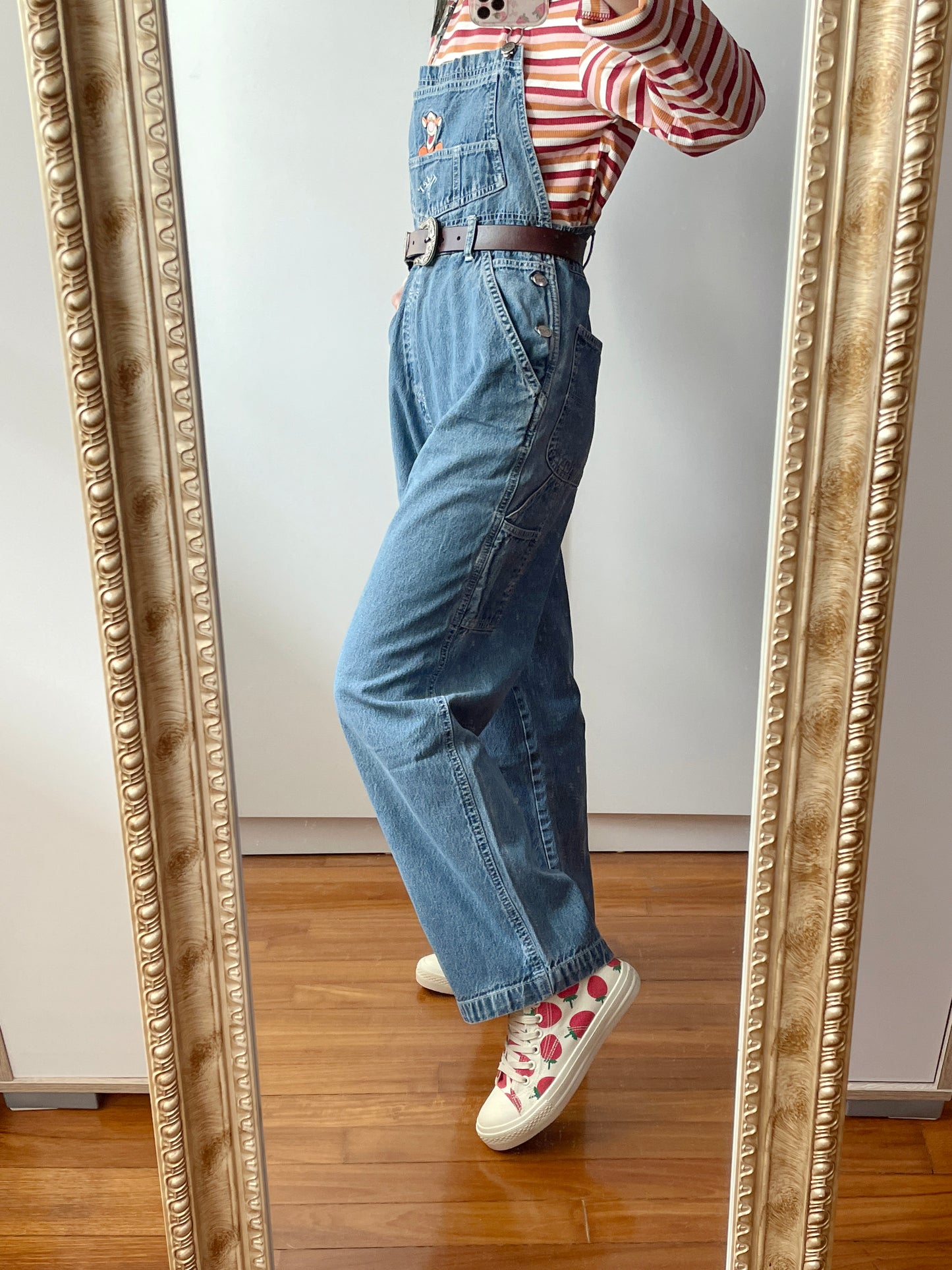 Vintage Tigger Denim Overalls (Medium Blue)