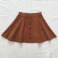 Corduroy Button Up Skirt (3 Colors)
