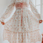 Sweet Rose Corset Midi Dress (White/Pink)