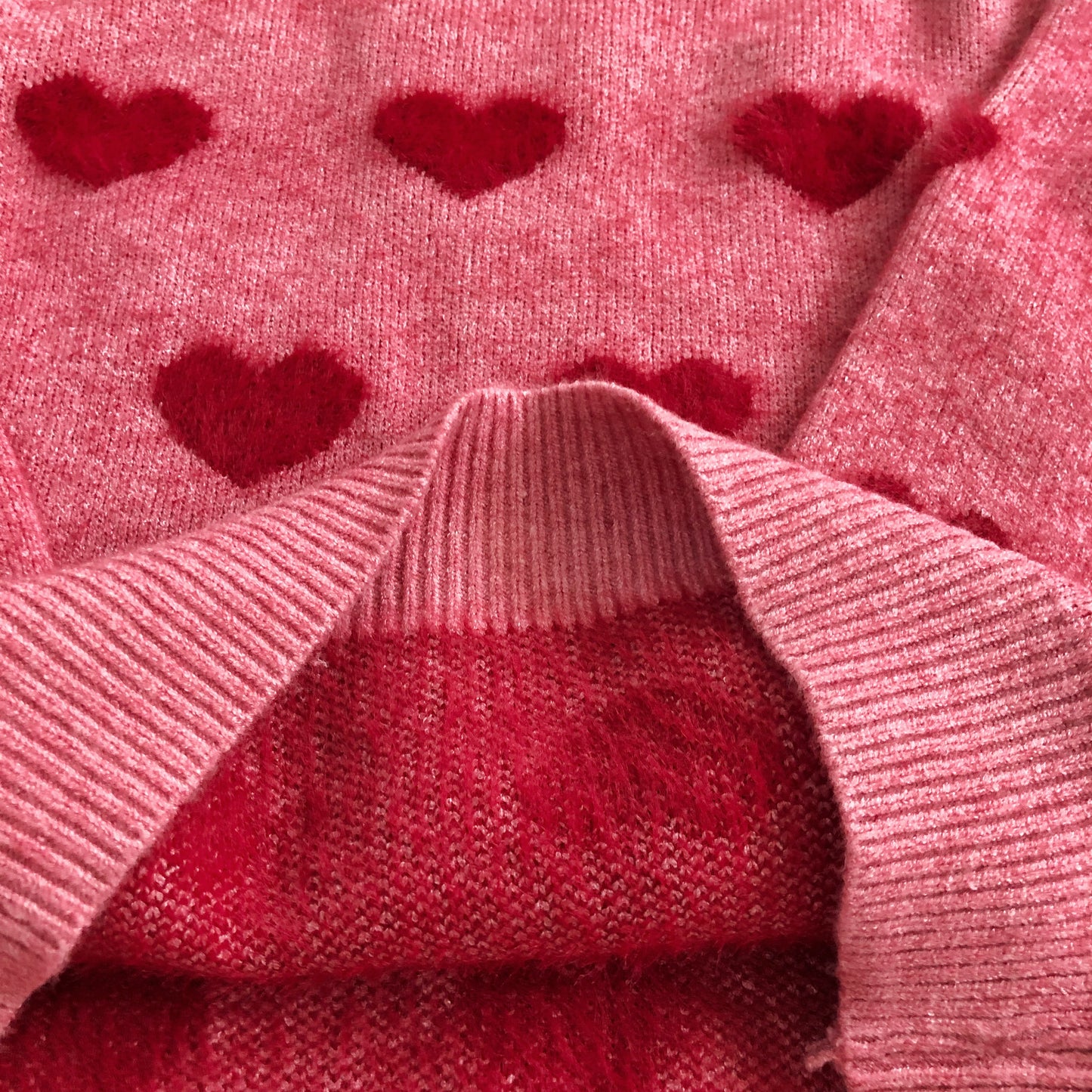 Fuzzy Hearts Sweater (4 Colors)