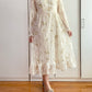 Daisy Lace Midi Dress (Cream)