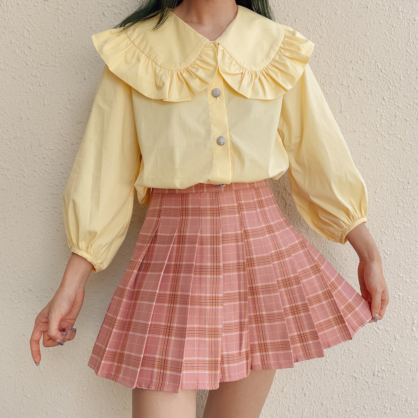 Lemon Frill Button Up Shirt (Yellow)