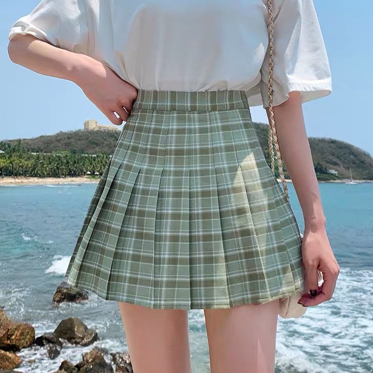 Citrus Plaid Tennis Skirt (2 Colors)