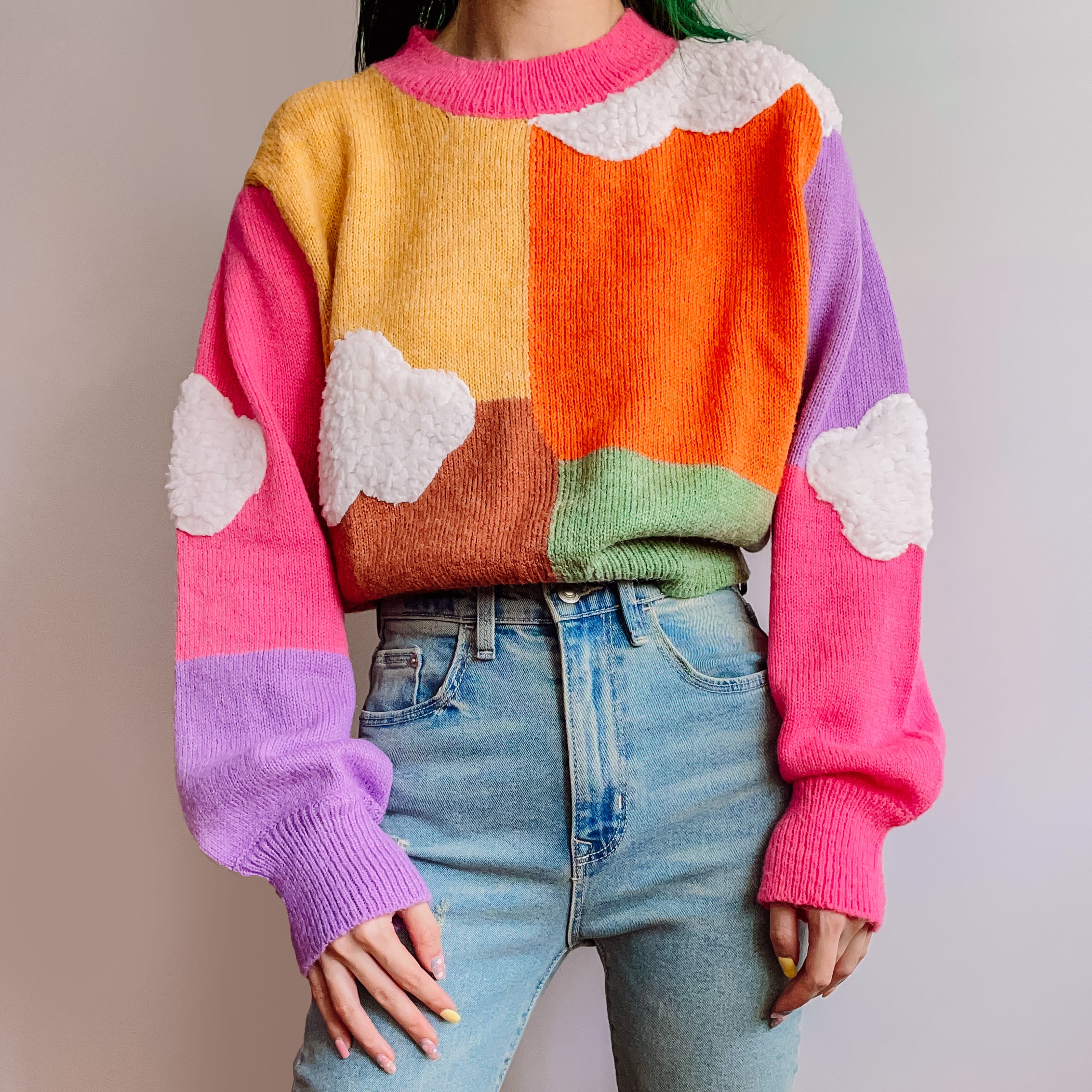 Candy Colorblock Cloud Sweater Multicolor