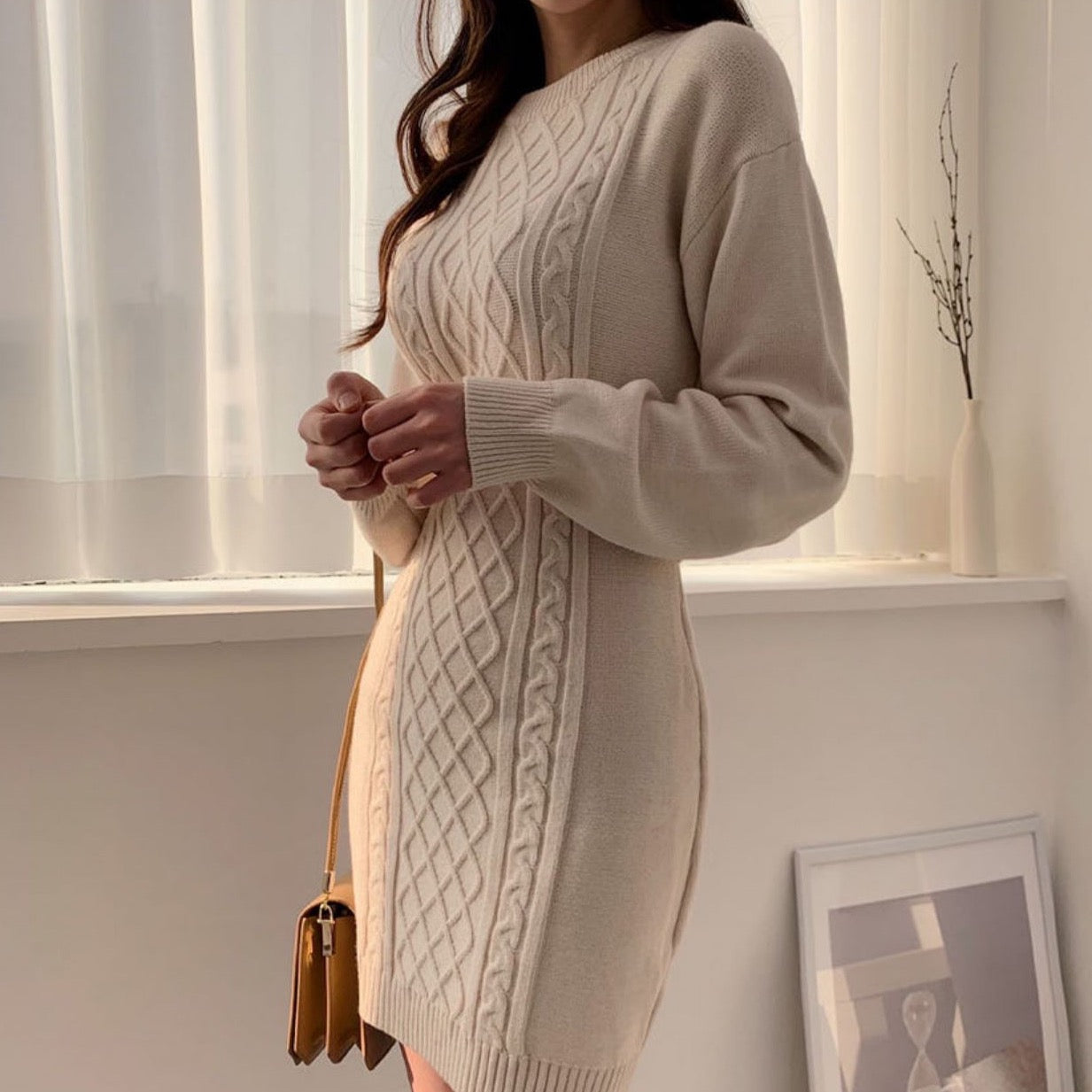 Ribbed Bodycon Mini Sweater Dress (2 Colors)