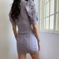 Puff Sleeve Cable Knit Sweater Dress (4 Colors)