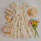 Fairytale Floral Maxi Dress (Cream)