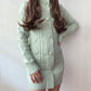 Button Cable Knit Sweater Dress (4 Colors)
