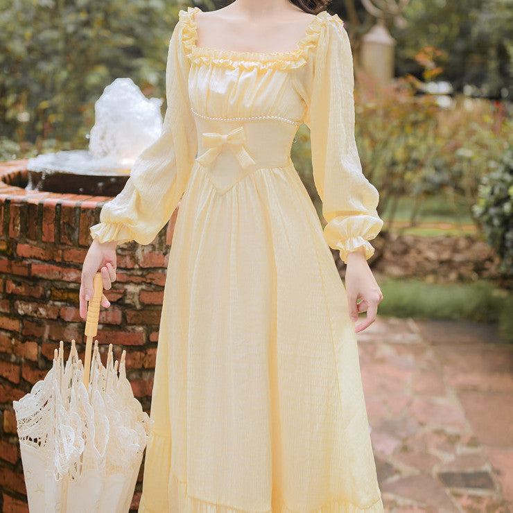 Sunny Daffodil Midi Dress (Yellow)
