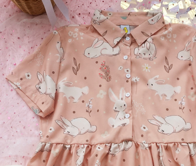 Sweet Bunny Babydoll Dress (2 Colors)