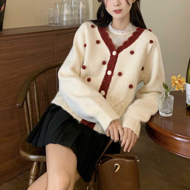 Little Pom Pom Cardigan (4 Colors)