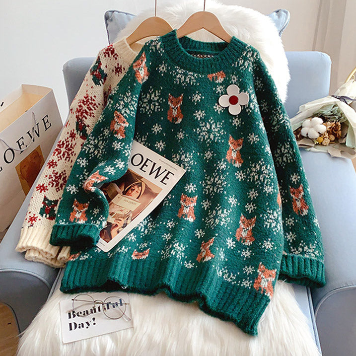 Winter Fox Sweater (3 Colors)